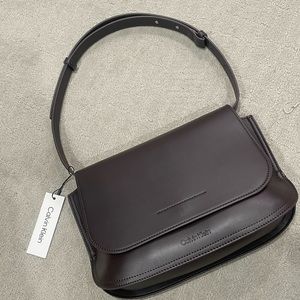 Calvin Klein Dark Brown Elemental Flap Women Bag